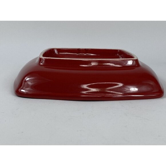 Vietri Chip & Dip pottery Serving Bowl Dinner Party Red With Color Dots - Picture 10 of 12